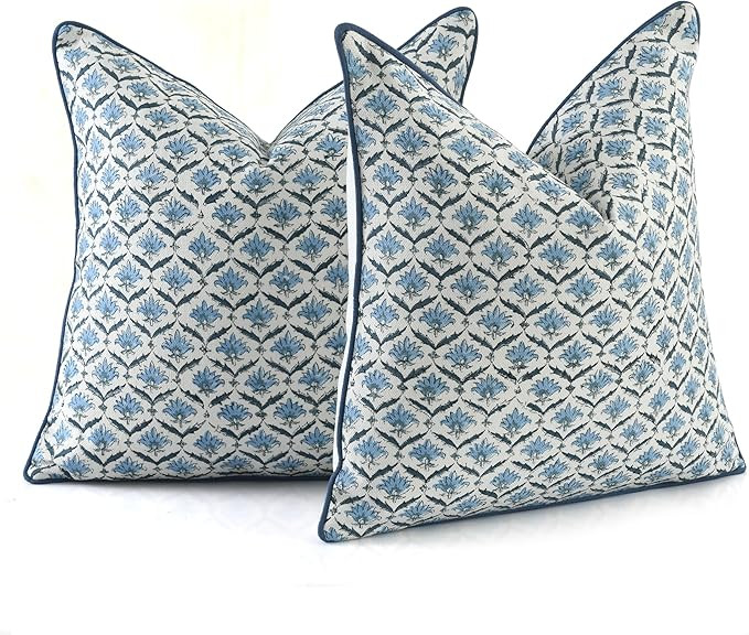 CPC Throw Pillow Covers for Couch, 20x20 Inch Decorative Couch Pillows for Living Room, 100% Cott... | Amazon (US)