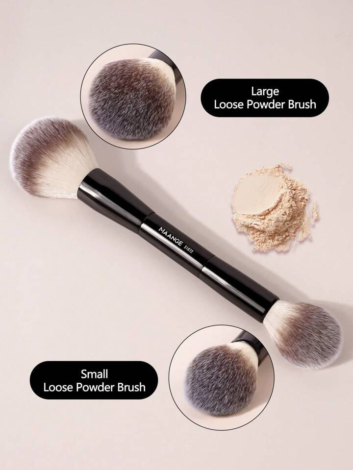 MAANGE 1pc Professional Dual-Head Facial Makeup Brush Set,Powder Brush,Blush Brush,Makeup Tools W... | SHEIN