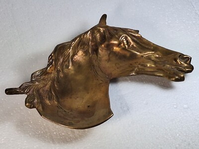 Vintage Brass Metal Art Detailed Horse Head Footed Dish Ashtray | eBay US
