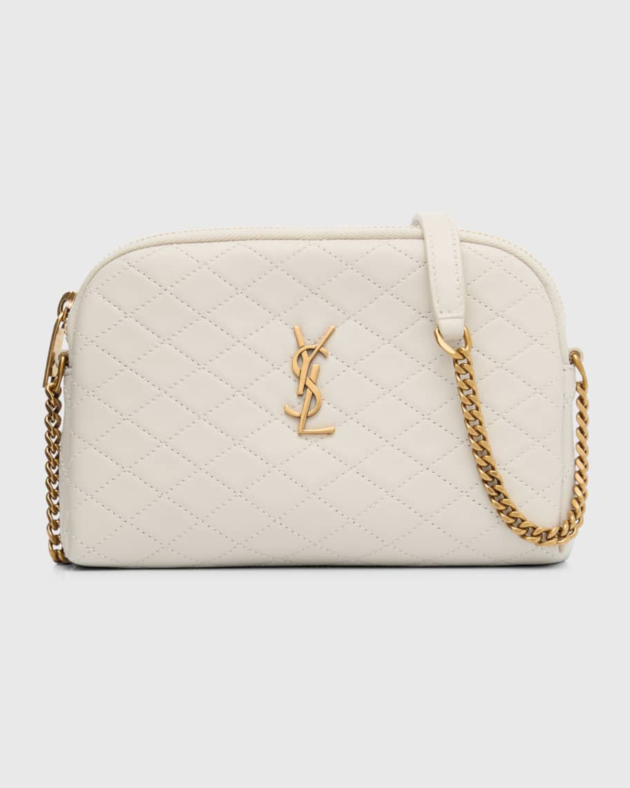 Saint Laurent Gaby Mini YSL Crossbody Bag in Quilted Leather | Neiman Marcus