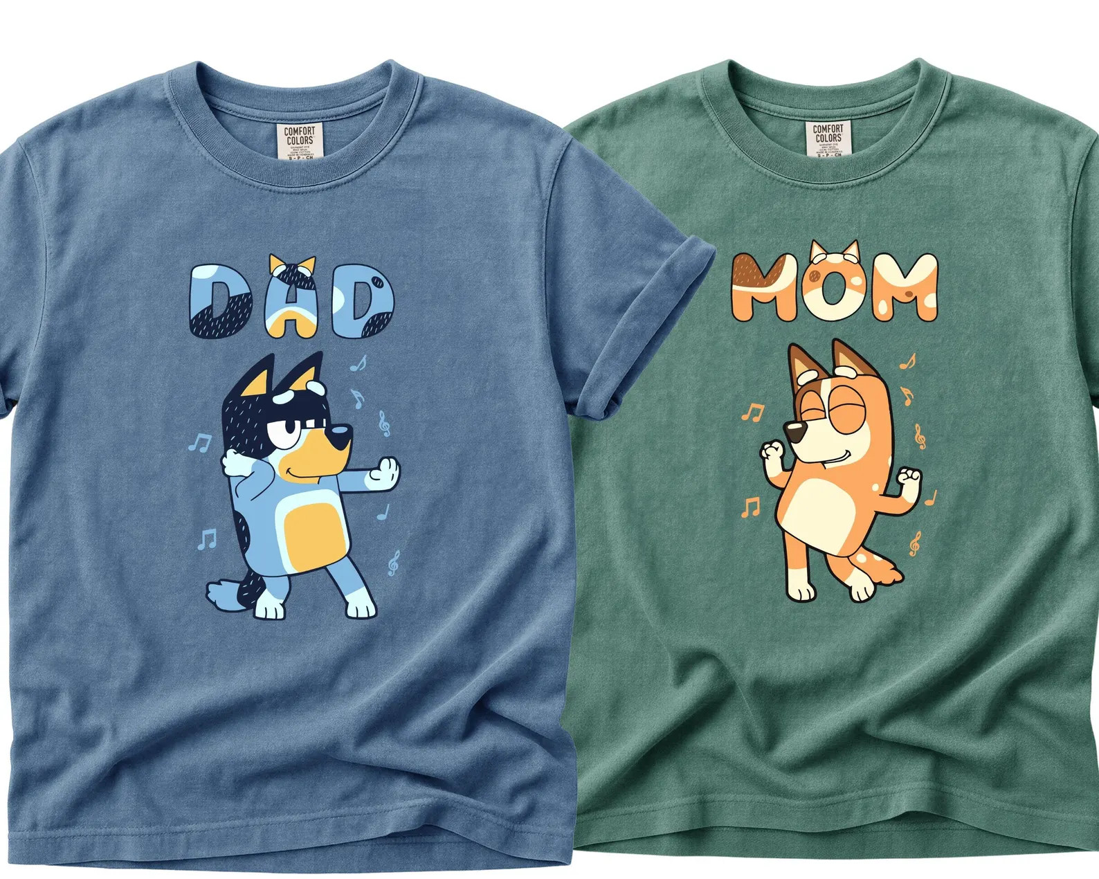 Comfort Colors Blue Dog Mom Dad Shirt,Mothers Day shirt,Fathers Day shirt,Mama shirt,Mom shirt,Fa... | Etsy (Global)