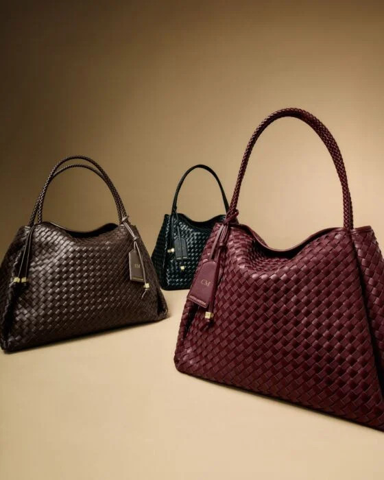 Nova Hand Woven Large Shoulder Bag in Cherry | Katie Loxton Ltd. (UK)