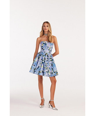 Milla Women's Hydrangea Corset Mini Dress - Macy's | Macy's