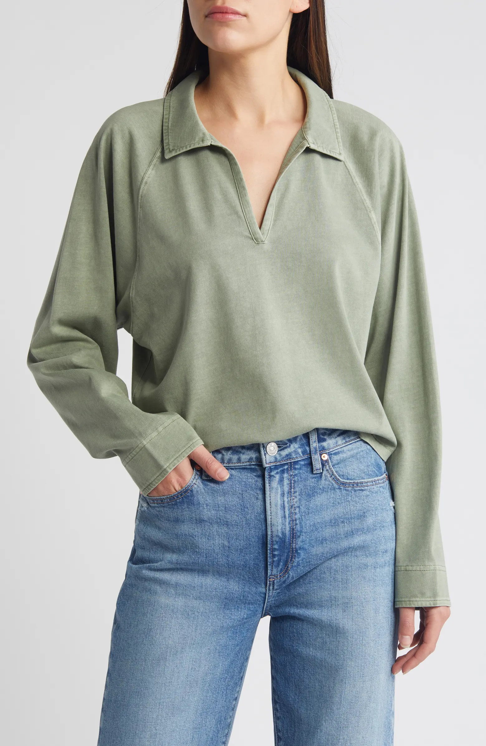 Treasure & Bond Relaxed Fit Organic Cotton Polo T-Shirt | Nordstrom | Nordstrom