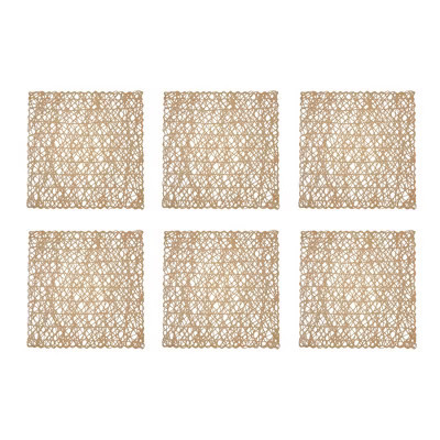TAUPE WOVEN PAPER SQUARE PLACEMAT SET/6 | Target