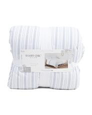 Shane Stripe Slub Woven Comforter Set | TJ Maxx
