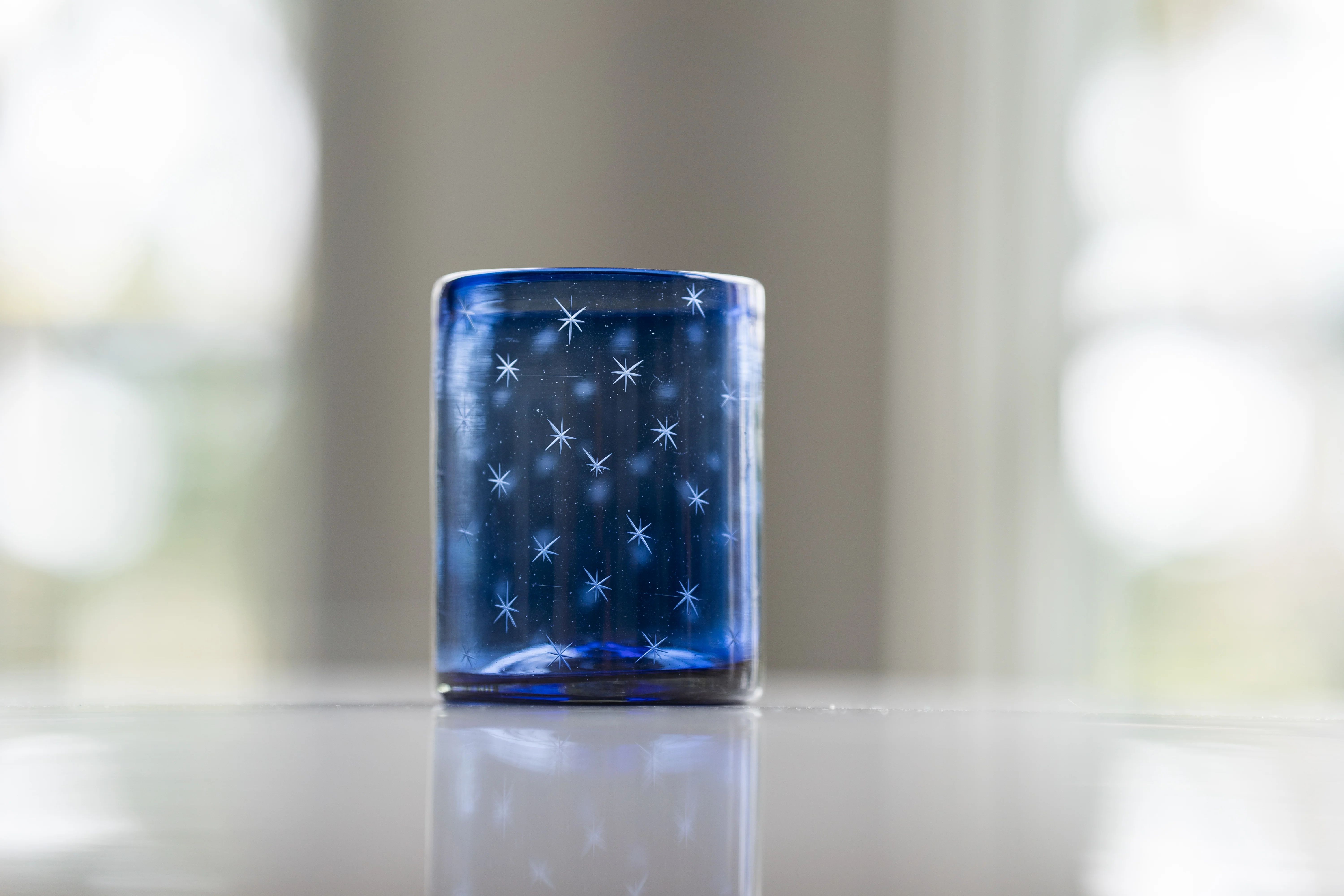 Starry Night Rocks Glass in Blue | Half Past Seven