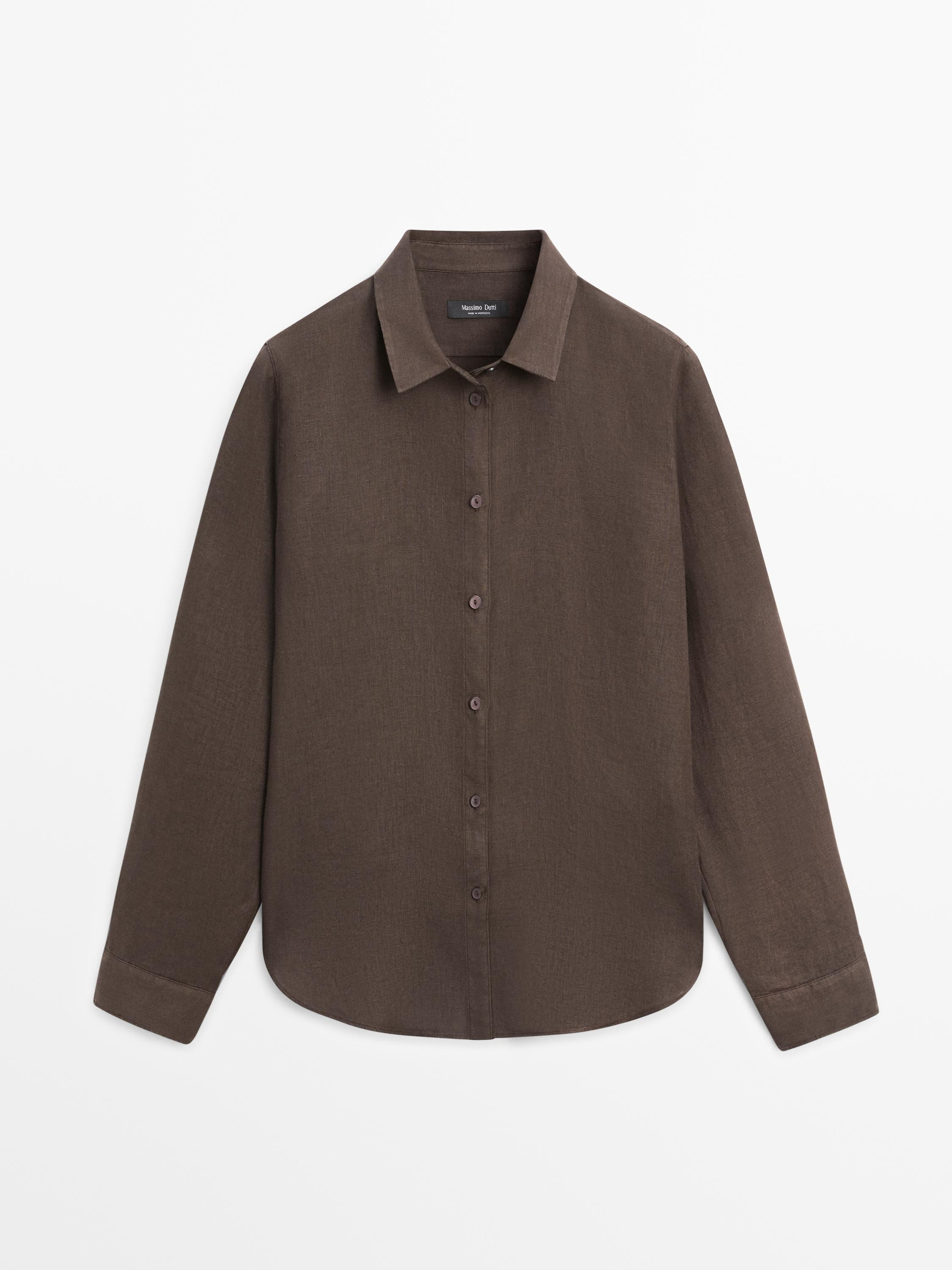 Flowing 100% linen shirt | Massimo Dutti UK