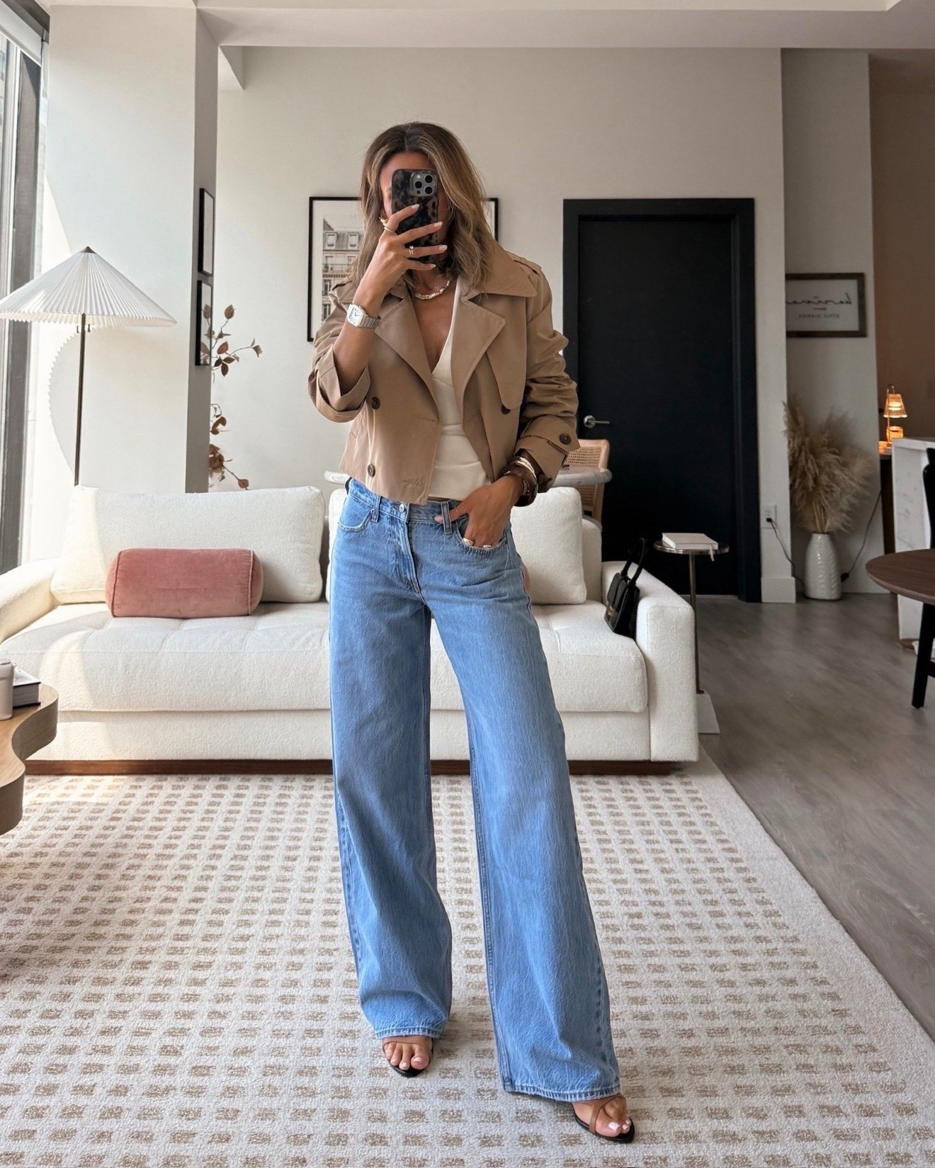 Spring outfit idea (that’s now on sale!) 💕These low-rise ultra loose jeans are the comfiest and look cool with everything! To say I’m obsessed would be an understatement. They have such a beautiful fit and strike the ideal balance between trendy and classic — aka they’re my type of jeans. I also am a big fan of this cropped trench coat, mainly because it’s the perfect fall layer! 

#LTKFindsUnder100 #LTKSaleAlert #LTKStyleTip

#LTKOver40 #LTKootd #LTKSeasonal