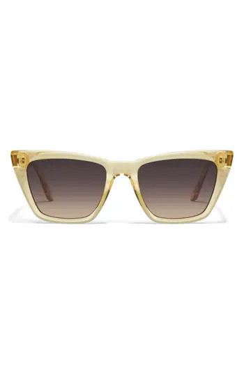 QUAY Call The Shots 54mm Gradient Cat Eye Sunglasses in Daffodil/Smoke Taupe at Nordstrom Rack | Nordstrom Rack