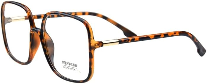 Shiratori Woman's New Retro Blue Light Blocking Glasses Big frame Nerd Eyeglasses Frame Anti Blue... | Amazon (US)