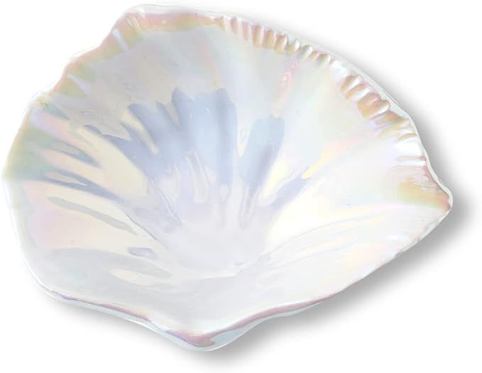 Jewelry Tray, 5.75 Inches Ceramic Jewelry Dish，Shell Trinket Dish, Jewelry Plate as Concrete Ho... | Amazon (US)