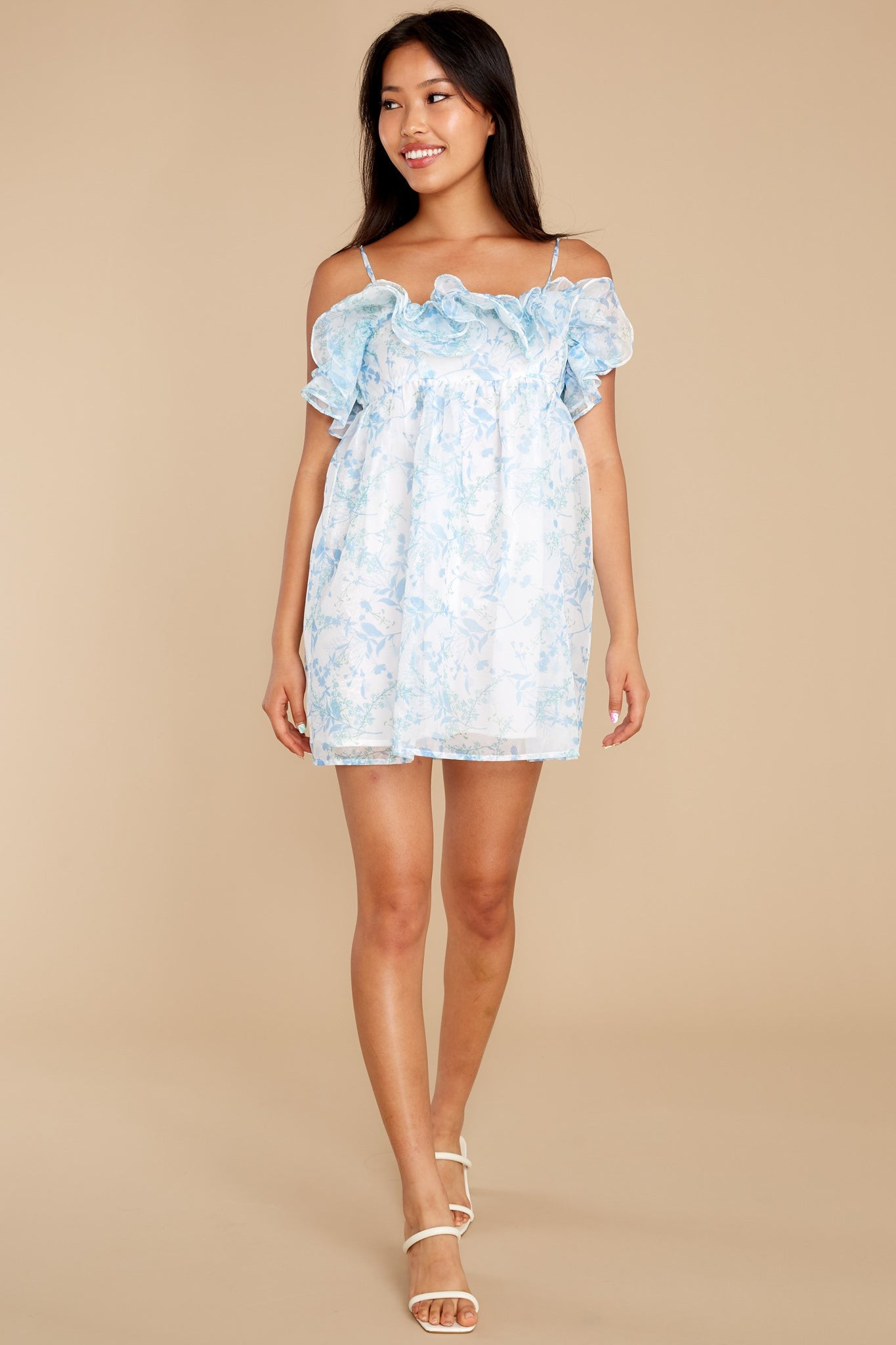 Always Celebrating Blue Floral Print Dress | Red Dress 