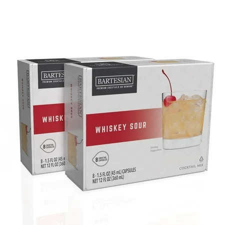 Bartesian 16-Pack Whiskey Sour Mixer Capsules for Use with The Bartesian Cocktail Drink Maker | Walmart (US)