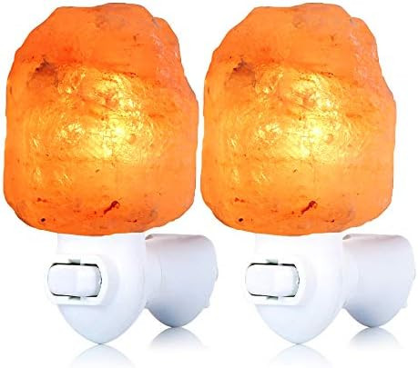 Pursalt 2 Pack Himalayan Natural Salt Lamp Night Light Plug in, Certificated 360 Degree Rotatable Wa | Amazon (US)