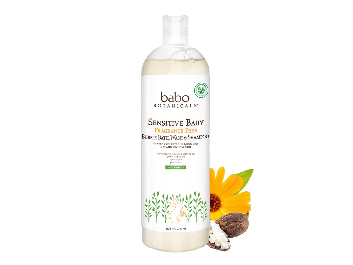 Sensitive Baby Fragrance-Free Bubble Bath & Wash | Babo Botanicals