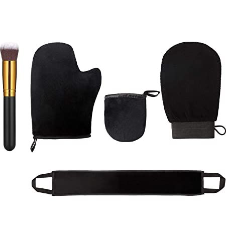 5 Pieces Self Tanning Mitt Applicator Kit, Includes Exfoliating Glove, Tanning Mitt, Mini Face Mi... | Amazon (US)