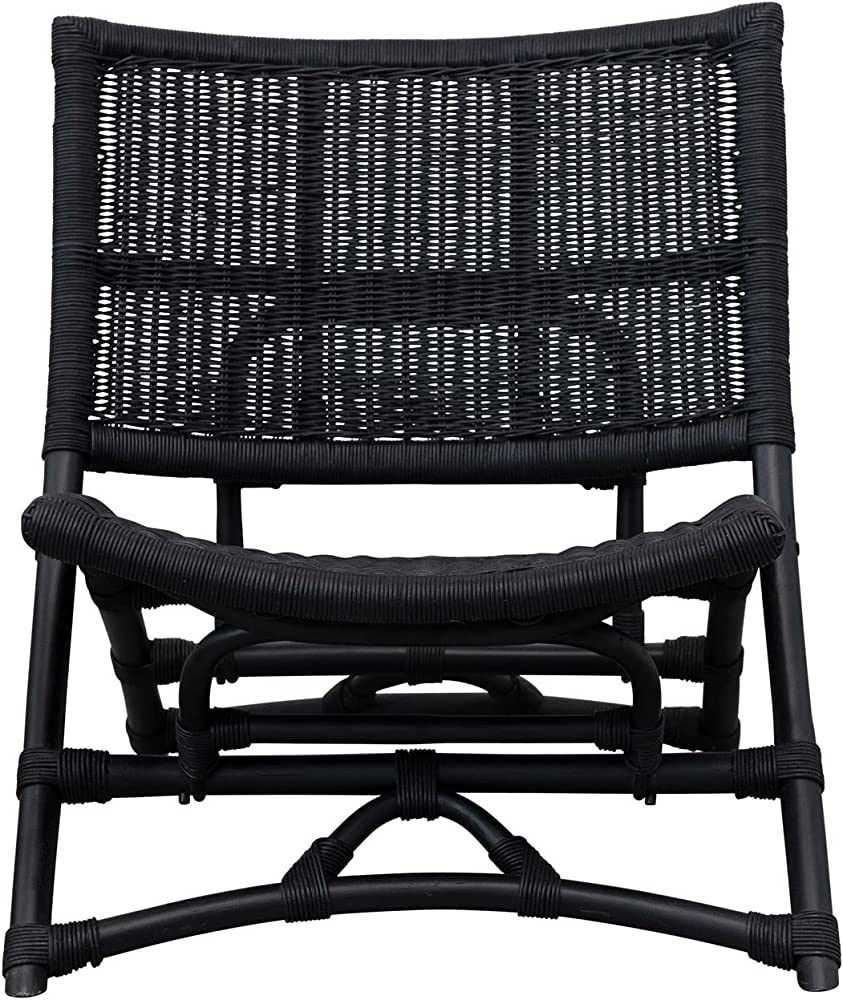 Bloomingville Hand-Woven Rattan Folding Accent Chair, 26" L x 27" W x 29" H, Black | Amazon (US)
