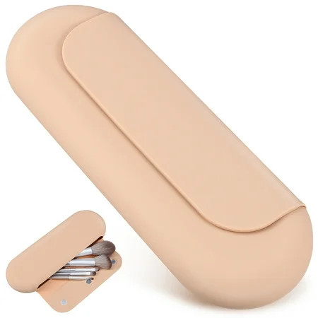 Makeup Brush Holder Cosmetics Organizer Travel Makeup Bag Cosmetics Brush Container | Walmart (US)