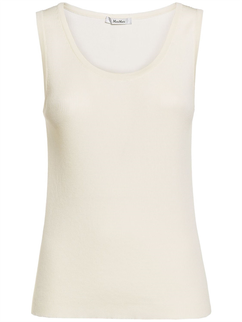Show cotton rib knit tank top - Max Mara - Women | Luisaviaroma | Luisaviaroma