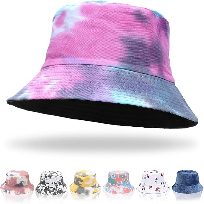 KQueenStar Women Bucket Hats - Print Bucket Hat Summer Fisherman Hat Cotton Reversible Sun Hat fo... | Amazon (CA)