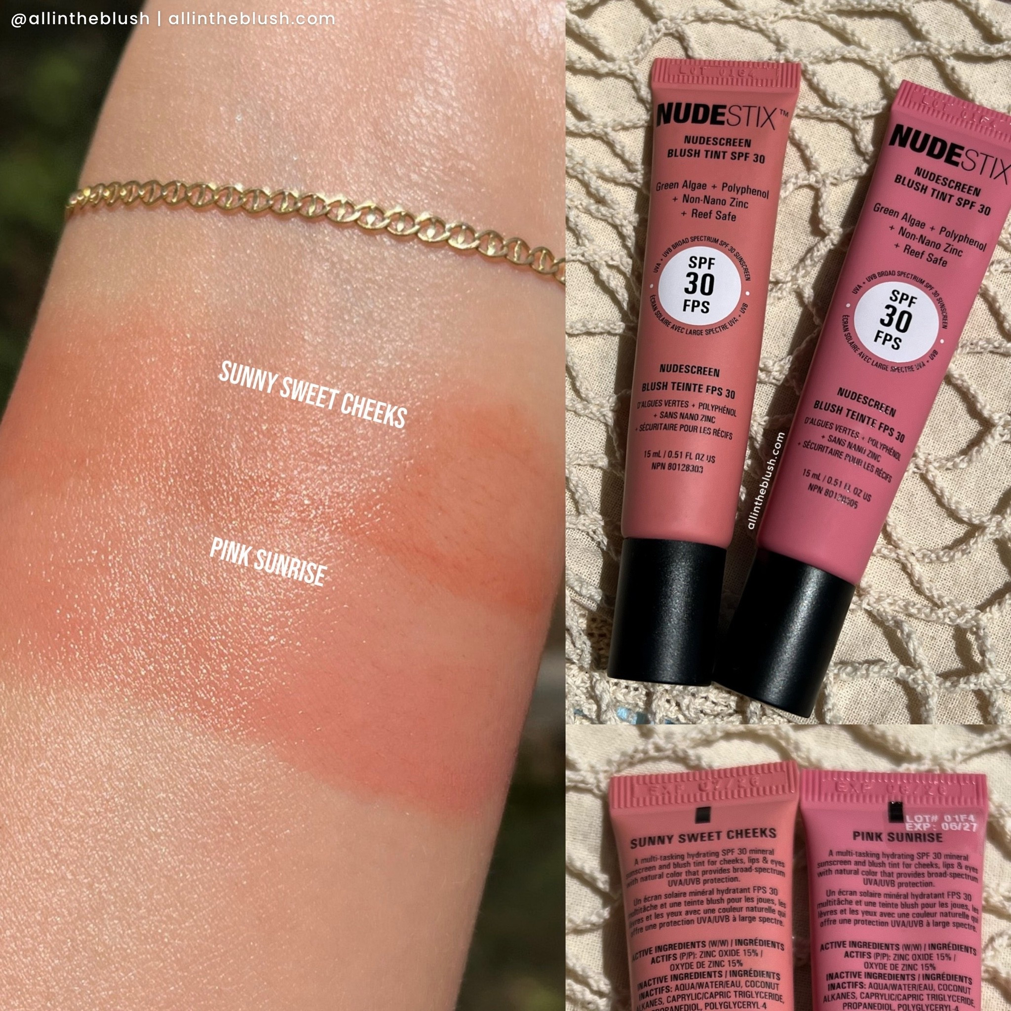 Swatching the Nudestix Nudescreen Blush Tint SPF 30 in “Sunny Sweet Cheeks” & “Pink Sunrise”

#LTKBeauty #LTKgrwm #LTKdayinmylife