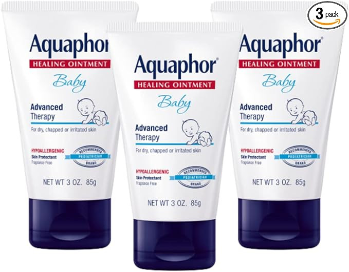 Aquaphor Baby Healing Ointment, Advanced Therapy for Chapped Cheeks and Diaper Rash, 3 Ounce (Pac... | Amazon (US)