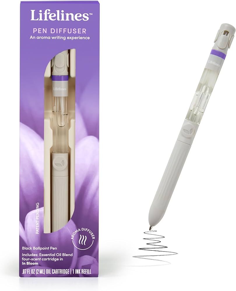 Pen Diffuser in in Bloom Essential Oil Blends - Elegant 1.0mm Ballpoint Tip - Black Pen - Diffuse... | Amazon (US)