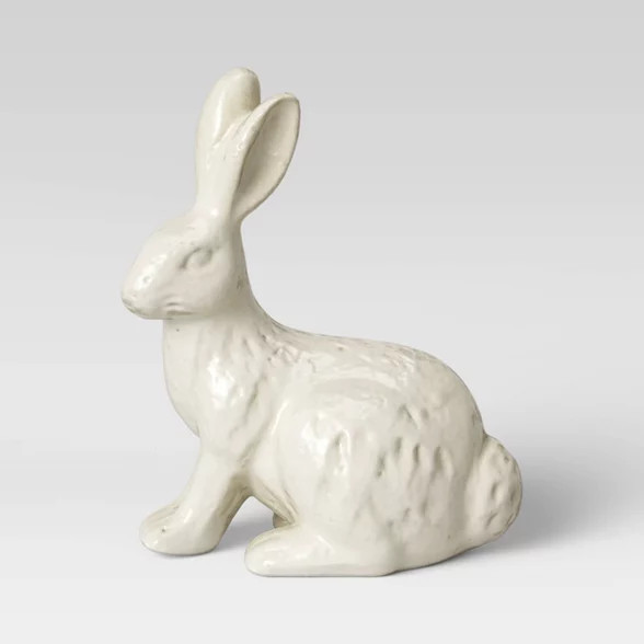 Ceramic Bunny Figurine with Glossy Sand Glaze Beige - Threshold™ | Target