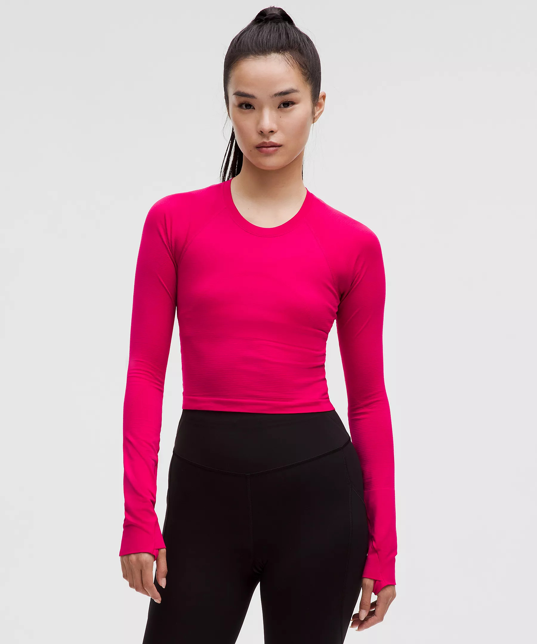 Swiftly Tech Cropped Long-Sleeve Shirt 2.0 | Women's Long Sleeve Shirts | lululemon | Lululemon (US)