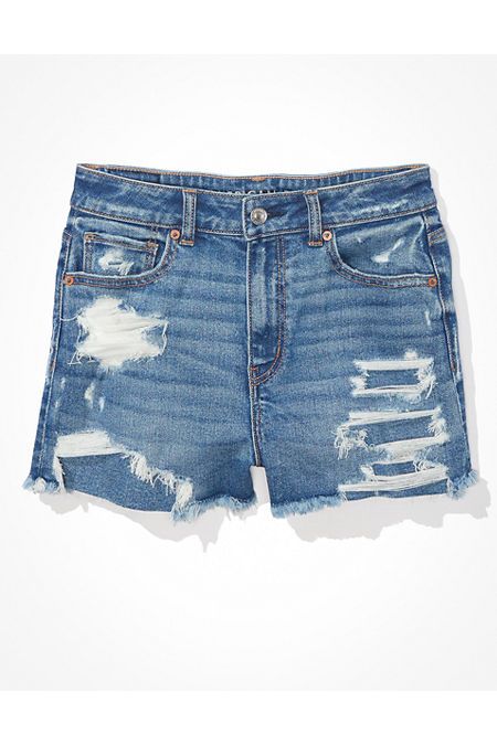 AE Stretch Denim Mom Shorts | American Eagle Outfitters (US & CA)