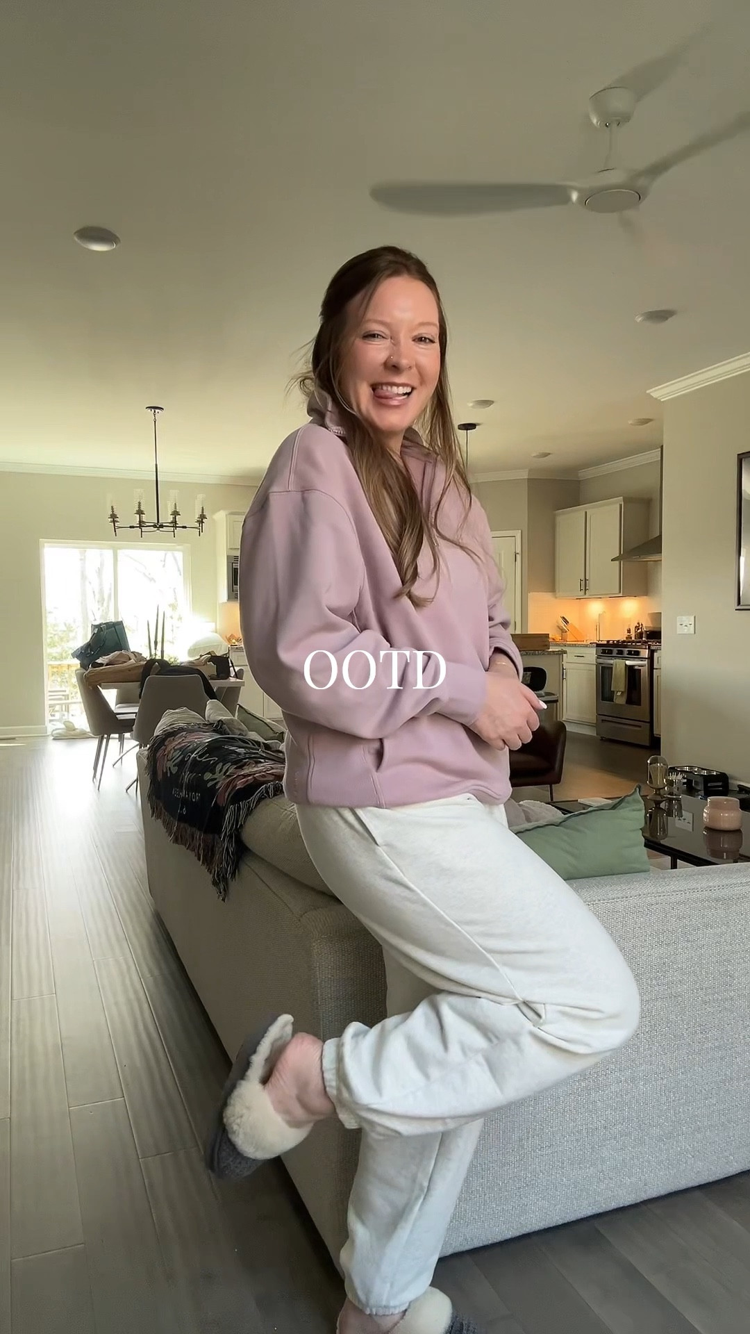 Quarter zip sweatshirt with pockets / tts wearing a small
Jogger sweatpants / tts wearing a medium 
Ugg slippers 
Athleta sale finds! 

#LTKSaleAlert #LTKdayinmylife #LTKootd