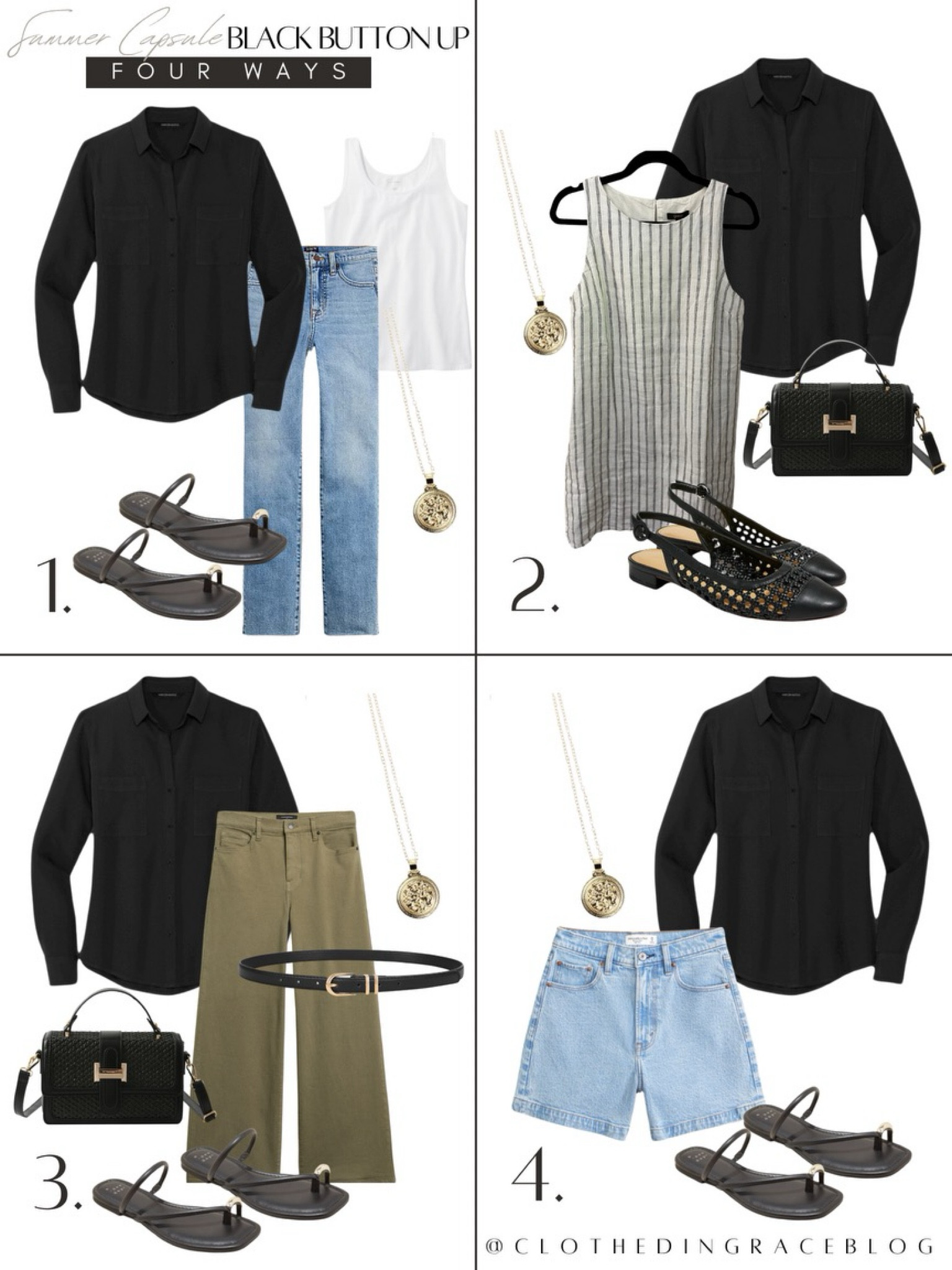 Summer Capsule Styling - Black Button Up


#LTKFindsUnder100 #LTKFindsUnder50 #LTKStyleTip