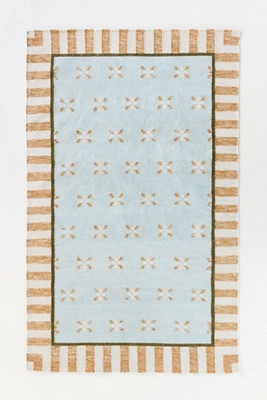 Bellus Flatwoven Indoor/Outdoor Striped Border Rug | Anthropologie (US)