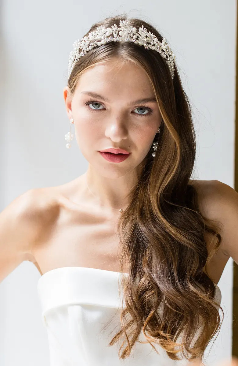 Iriyah Crystal & Freshwater Pearl Crown | Nordstrom