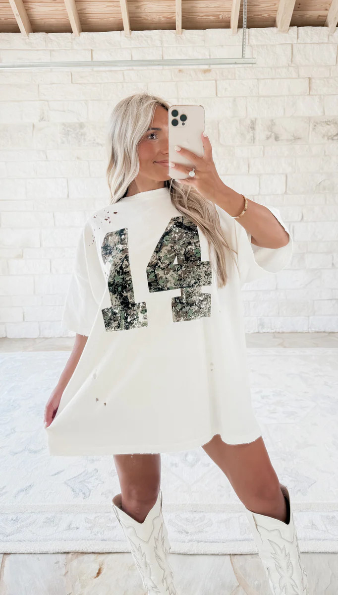 14 Camo Vintage Graphic Tee | CK Squared Boutique