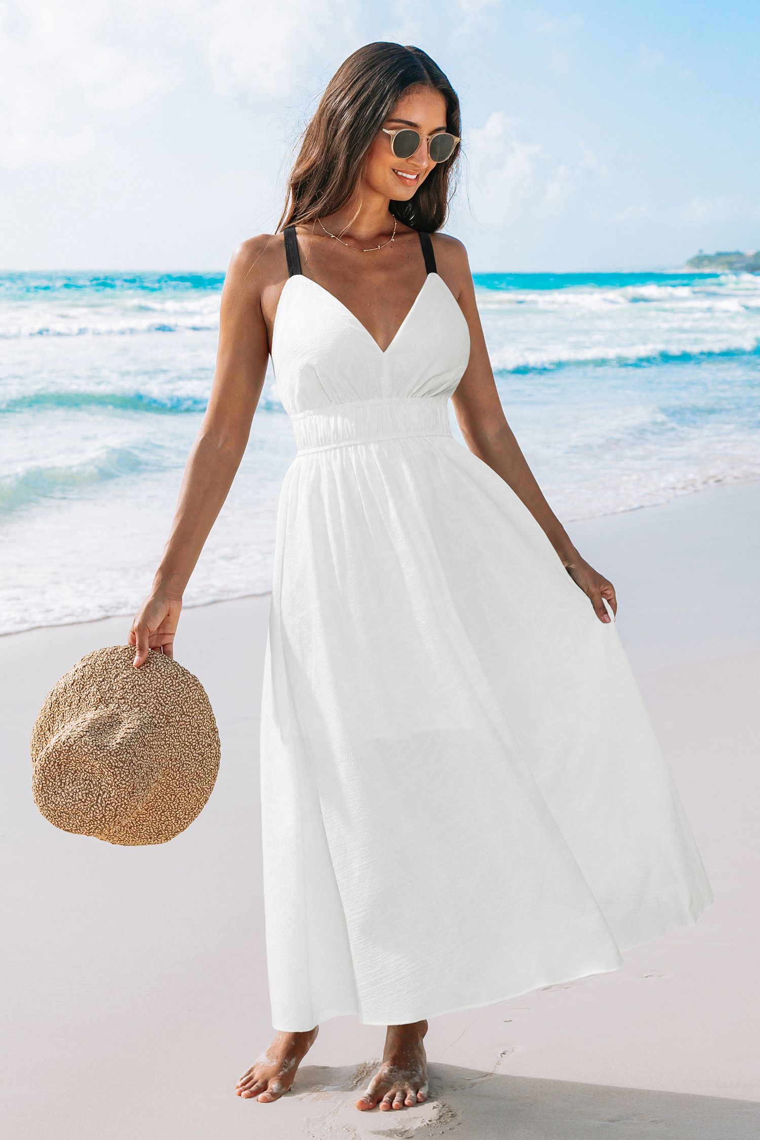 Glow Figure White Maxi Dress | Cupshe US