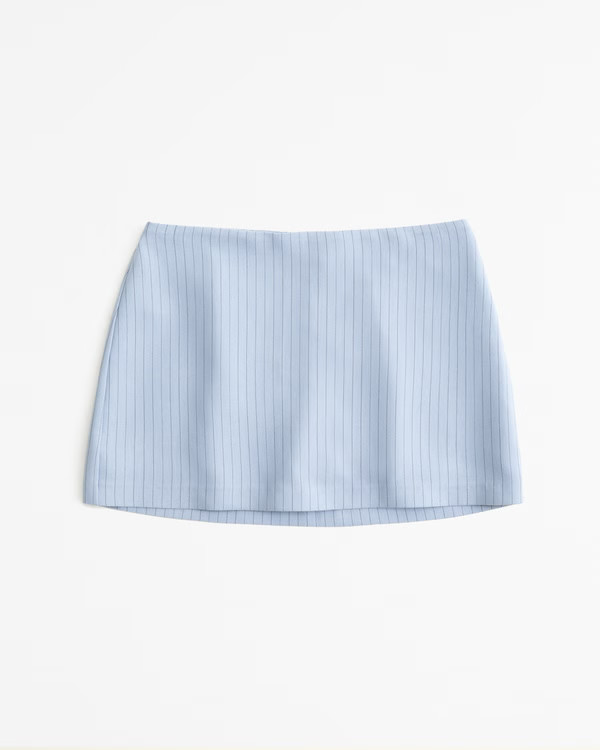 Mid Rise Menswear Mini Skort | Abercrombie & Fitch (US)