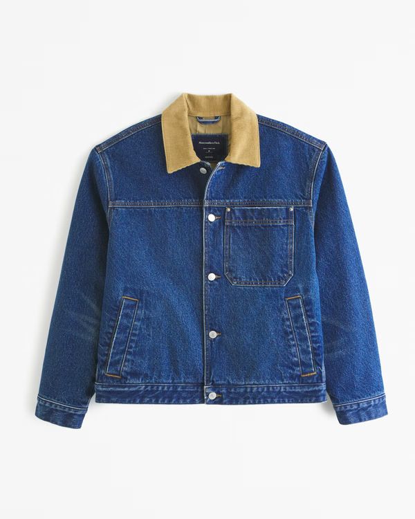 Lightweight Cropped Workwear Jacket | Abercrombie & Fitch (US)