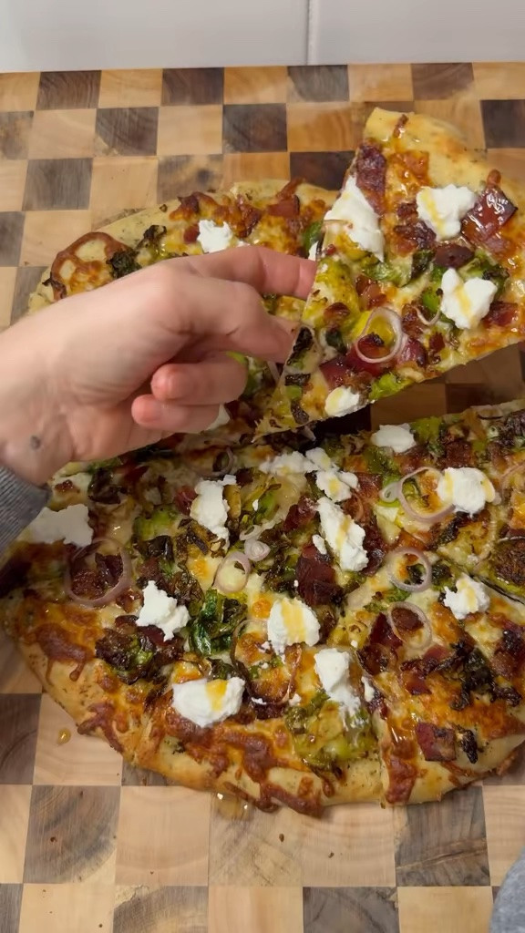 Let’s make a Bacon and Brussels Sprouts Pizza!
Here’s the recipe ❤️
https://wolfcaster.kitchen/recipes/f/bacon-and-brussels-sprouts-pizza

#LTKdayinmylife #LTKfoodie #LTKHome