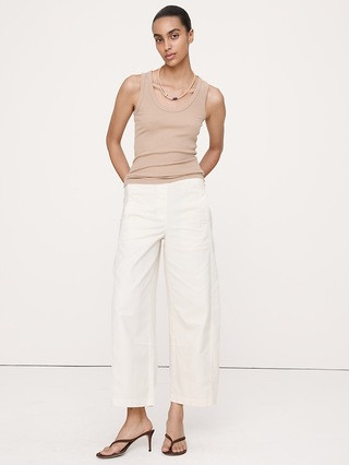 Ribbed Scoop-Neck Tank | Banana Republic (US)