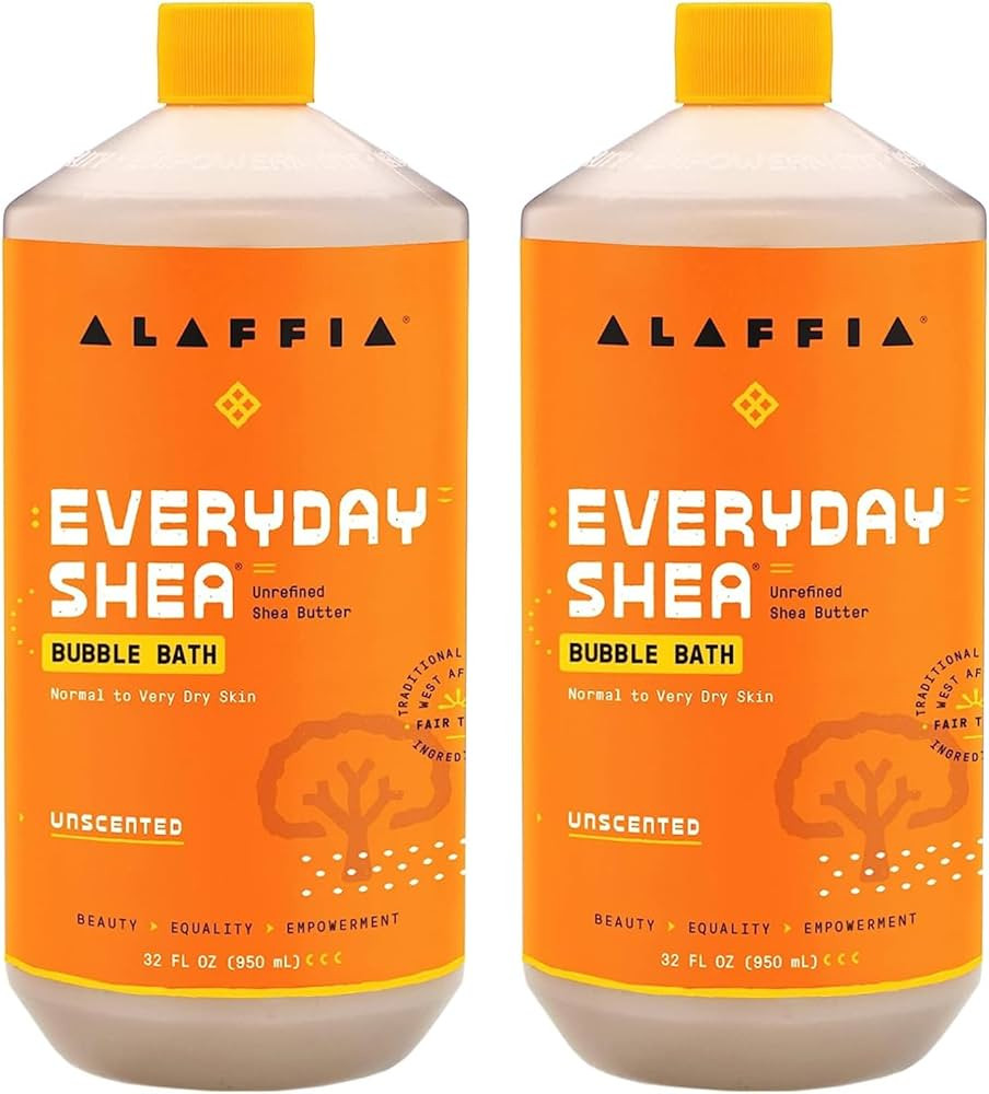 Alaffia Everyday Shea Bubble Bath, Cleanse, Soothe & Moisturize Skin, Made with Fair Trade Shea B... | Amazon (US)