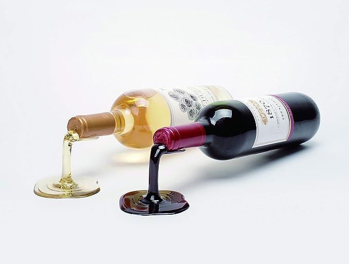 Spilled Wine Bottle Holder - Fun and Unique Way to Display Your Favorite Wine - Red and White (Se... | Amazon (US)