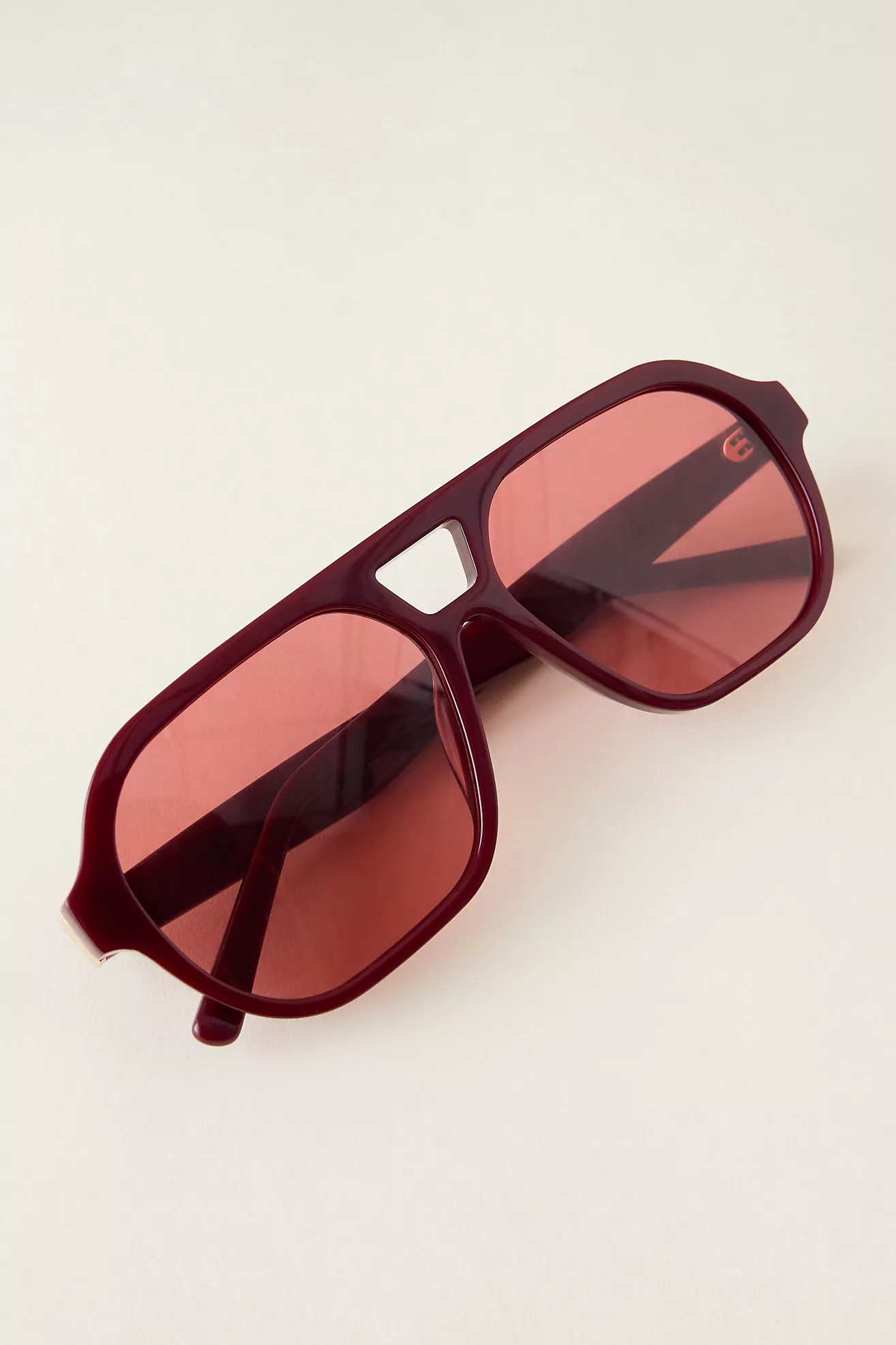 By Anthropologie Red Classic Aviator Sunglasses | Anthropologie (UK)