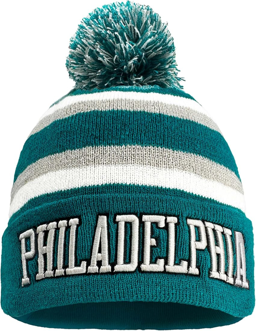 MIXNUS Beanie Hat Football Knit Hats Winter Cuffed Stylish Beanie Cap Sport Fans Fashion Toque Ca... | Amazon (CA)