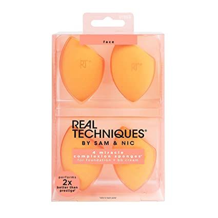 Real Techniques Miracle Complexion Sponge (Set of 4) Latex-Free Makeup Blender | Amazon (US)