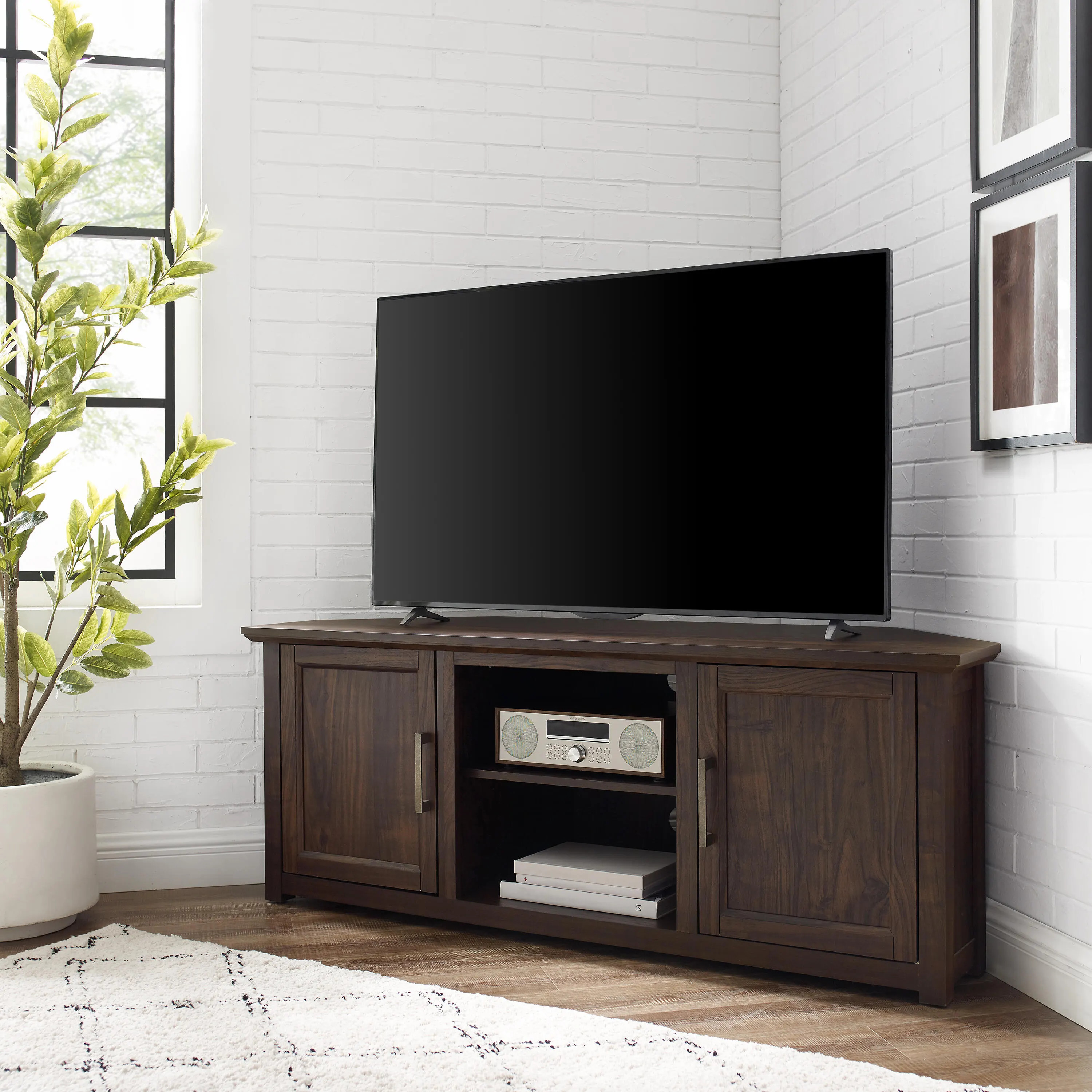 Crosley Furniture Camden Corner 58" TV Stand | Ashley | Ashley