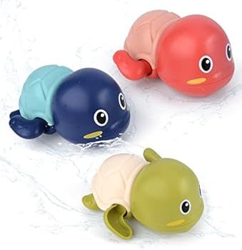 Amazon.com: TOHIBEE Bath Toys, 3 Pack Cute Swimming Turtle Bath Toys for Toddlers 1-3, Floating W... | Amazon (US)