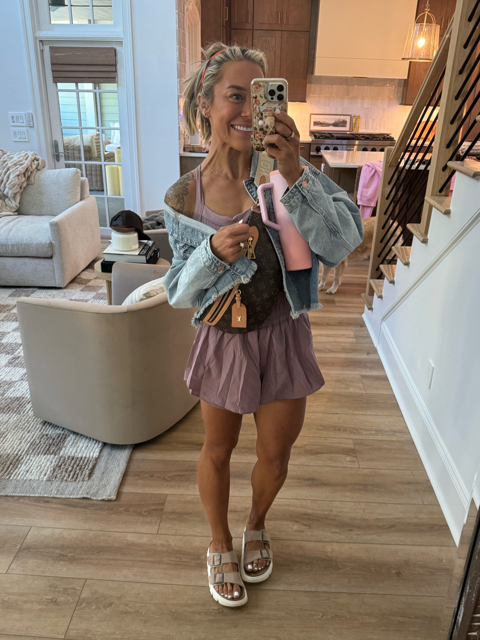 Obsessed w/ this romper dress from Amazon🤎🌿✨ TONS of colors! In the S!  Jean jacket from Target is also a S! Easy summer on the go fit☺️

Amazon fashion / style / Birkenstock / brumate / ootd / Holley Gabrielle 

#LTKActive #LTKFindsUnder50 #LTKStyleTip