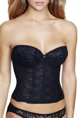 Dominique Women's Annabel Lace Strapless Bustier, Black, 32 B | Belk